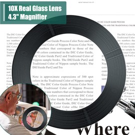 Magnifying Glass with Light and Stand, 10X Magnifying Lamp, 2-in-1 LED Lighted Desk Magnifier with Light, Craft Light Lamp with 3 Color Modes for Close Work Reading Repair Crafts