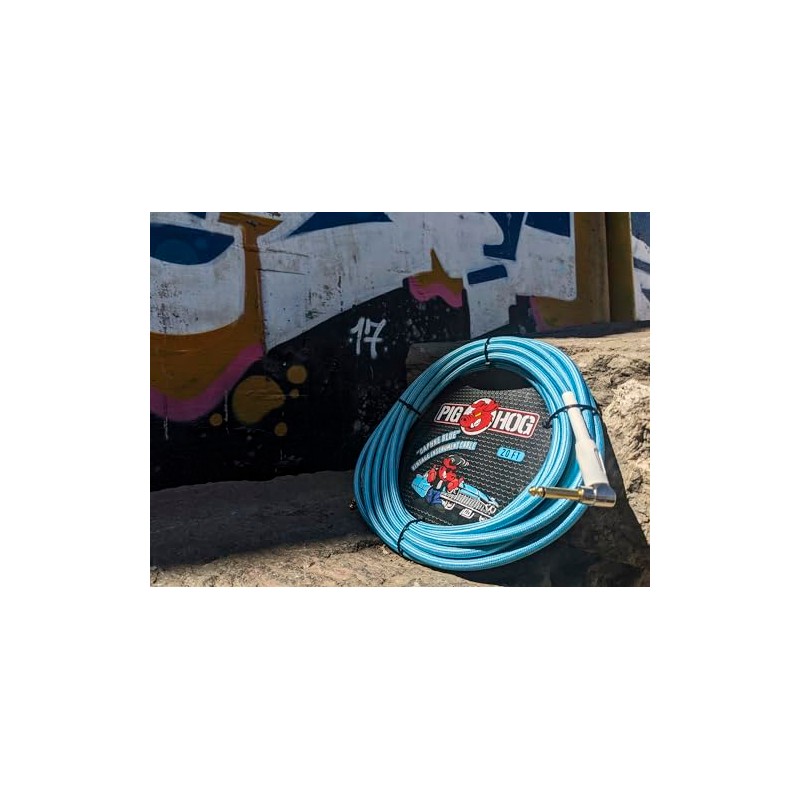 Pig Hog PCH10DBR - Cable de instrumento de guitarra azul