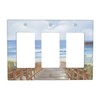 Beach Ocean Triple Rocker Decorative Light Switch Cover Plate