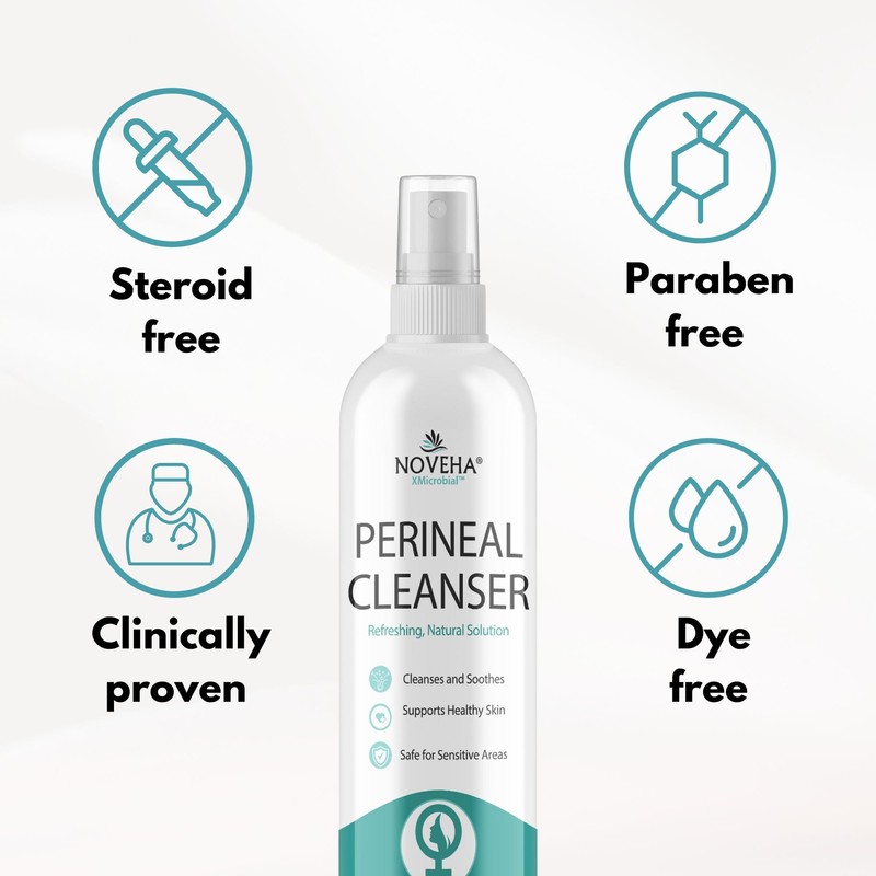 Noveha Perineal Spray & Cleanser | No-Rinse Formula for Daily