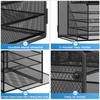 Lavatino Desk Organizer, 5-Tier Metal Mesh Paper Letter Tray with