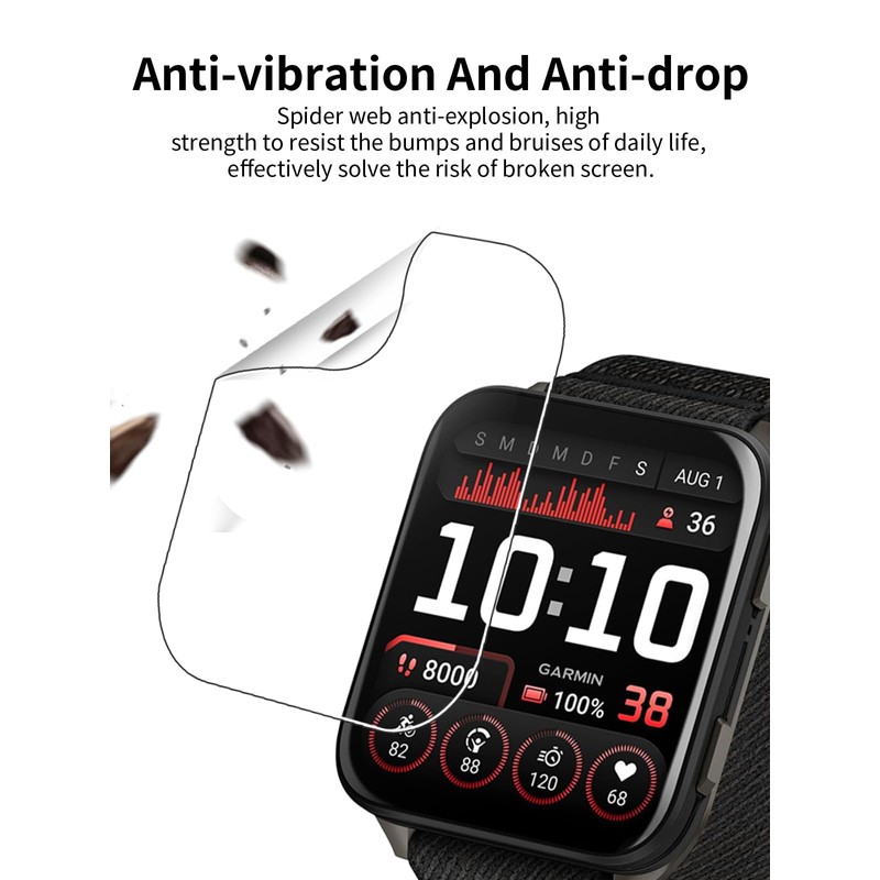 toergy tpu screen protector for Garmin Venu X1 smartwatch with