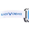 Black Crevice Ski Goggles with Cylindrical Lenses White/Blue Revo