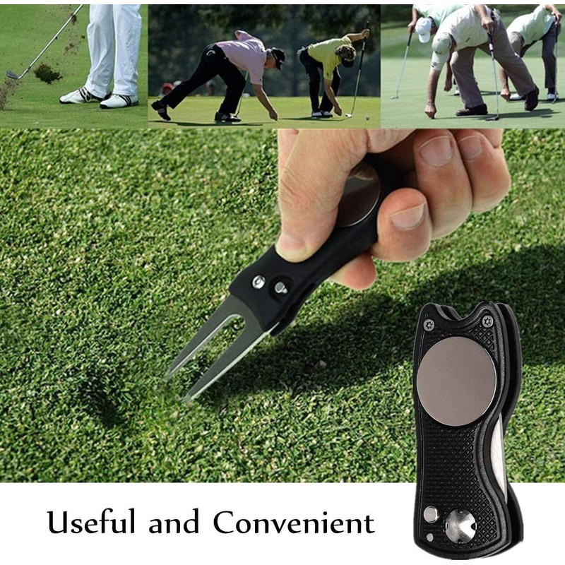 FINGER TEN Golf Divot Repair Tool and 3 US Ball
