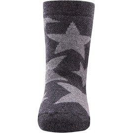 EWERS Stopper Socks Stars Socks with Non-Slip Sole for Girls and Boys, Non-Slip Socks with Rubber Sole, Made in Germany, 1 Pair of Non-Slip Children's Socks, gray