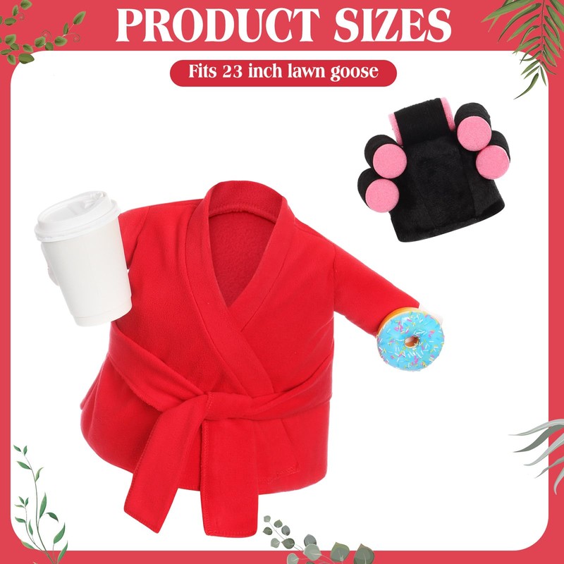 Shyyween Spring Porch Goose Outfits 23 Inch Lady Goose Robe