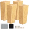 Furniture Feet, Wood, Pack of 4 Furniture Legs, Cone, Table