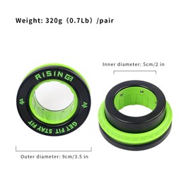 RISINGFIT Olympic Barbell Clamps 2 Inch, Press Lock Quick Release Locking Weight Clips, Green Heavy Duty Barbell Collar Pair for Weightlifting, Fitness, Workout, and Strength Training