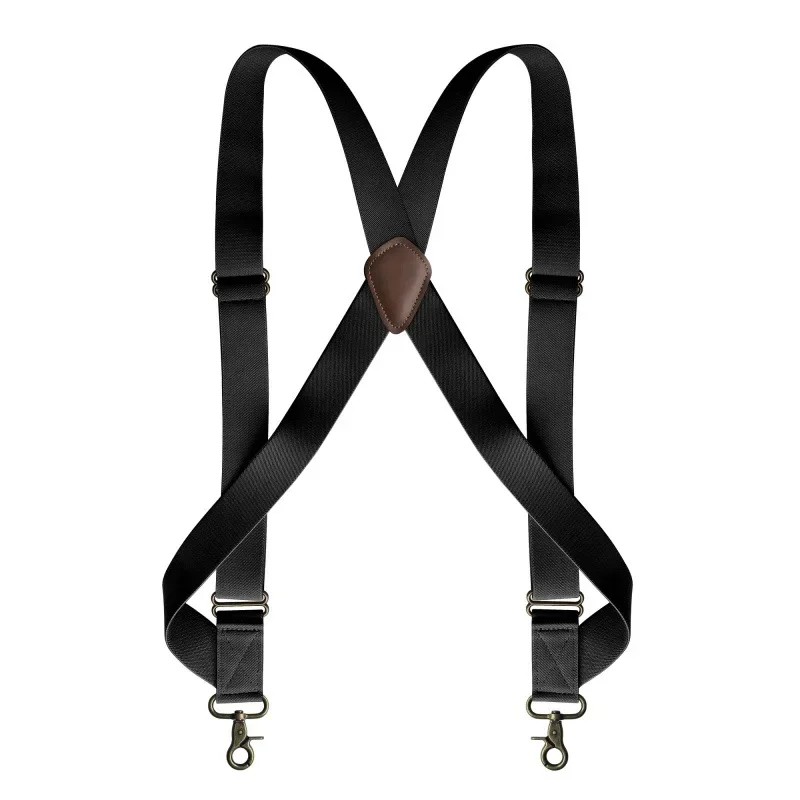 Men's X-Back Suspenders for Pants – 3.5cm Wide Adjustable Elastic