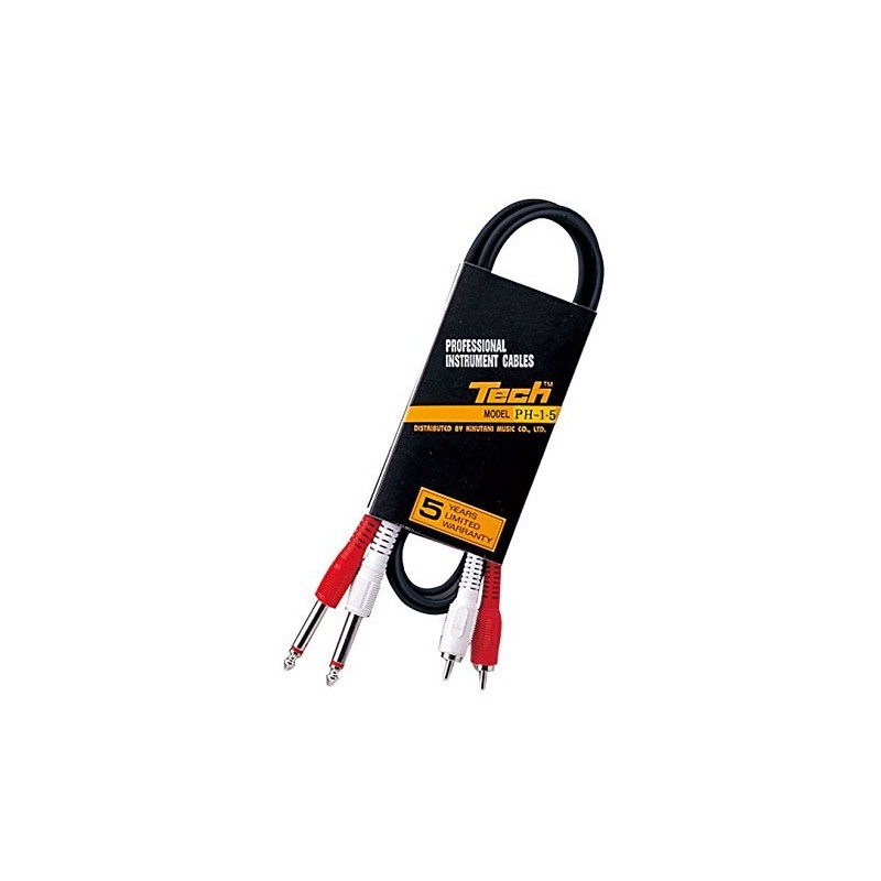 Kikutani TECH 2ch PH-1.5 Line Cable RCA (Male) ⇔ Monaural