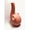 Stylish Pink Elephant Trunk Textured Ceramic 6 Inch High Bud