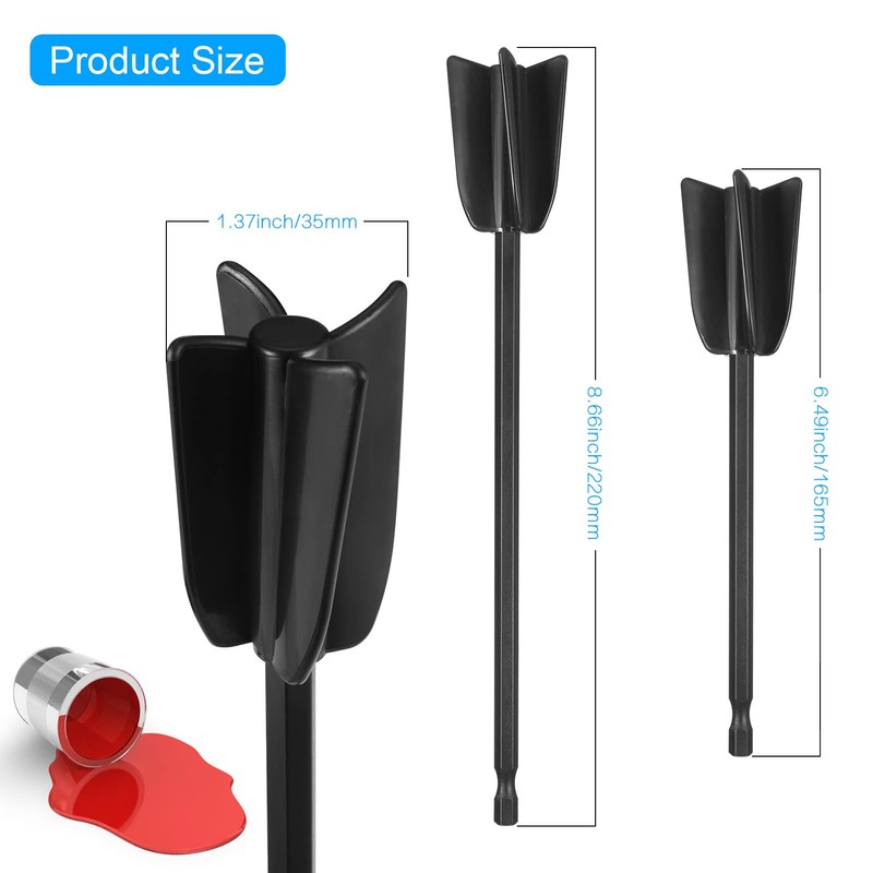 Zocipro 6Pcs Drill Mixer Attachment, Reusable Epoxy Mixer Attachment for