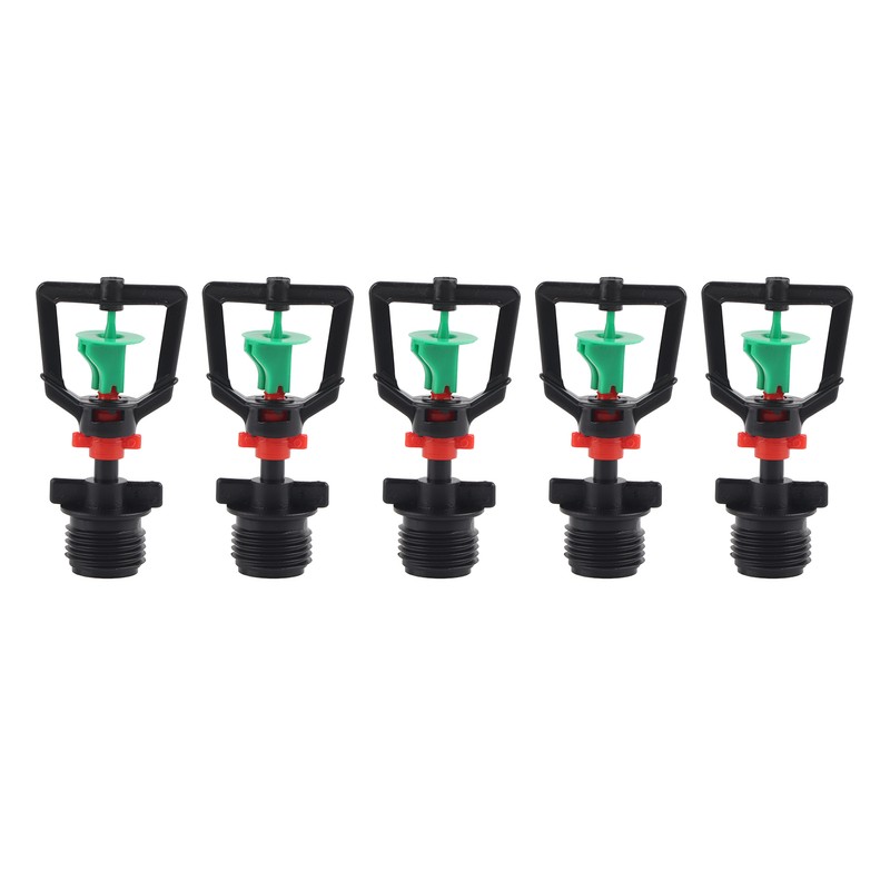 5PCS G1/2 Male Thread Rotating Sprinkler Nozzle Spray Head Misting