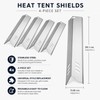 Stainless Steel Grill Heat Tents for Gas Grills – 4-Piece