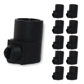10 Pack | Black Flex Cord Grip with 10mm Female Thread | Strain Relief | Screws Directly onto M10 All Thread Tube | DIY & Light Fitting Repair | High Grade Thermoplastic Resin
