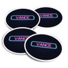 Vinyl Round Stickers (Set of 4) 10cm - Neon Sign