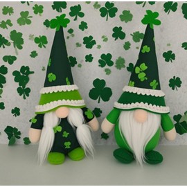 zhuja St Patricks Day Decorations Gnome Plush Home Table Ornament Decor Spring Green Irish Faceless St Patricks Day Gnome for Table Gifts