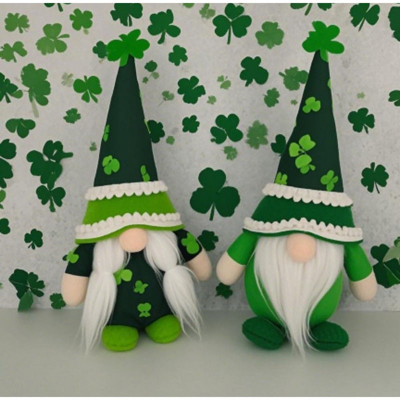 zhuja St Patricks Day Decorations Gnome Plush Home Table Ornament