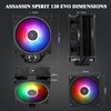 Thermalright Assassin Spirit 120 EVO Black CPU Cooler, 120mm PWM