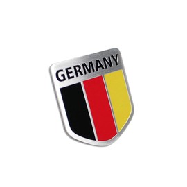 Generic Car Alloy Metal German Germany Flag Chrome Side Rear Emblem Badge Decal Sticker