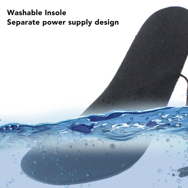 Heated Insoles Soft Warm Breathable Cuttable Electric Heating Insoles with