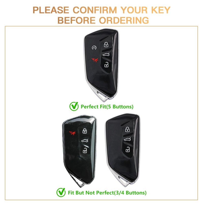 1797 Key Fob Cover fit for VW Atlas ID.4 Golf