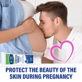 Stretch Mark Cream for Pregnancy, Helps Stretch Marks Removal, Smooth and Firm the Belly Skin, Abdominal Care for Preventing and Repairing Wrinkles and Scars, Gentle Treatment for Mom