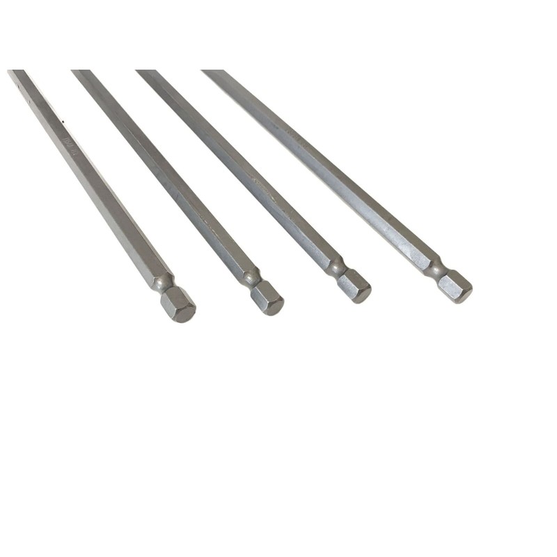6" Extra Long Quick Change Power Drill Bits (4 Piece