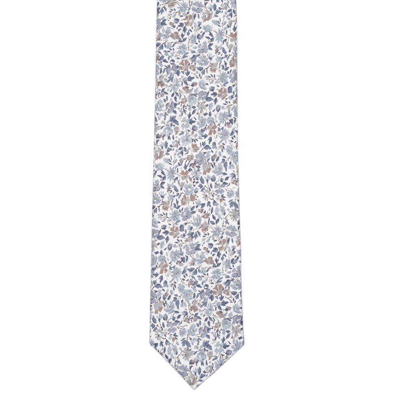 BELLUNO Corbata delgada floral para hombre, corbata de flores estampada