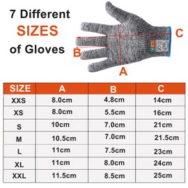 Sunwuun 1Pair XL Cut Resistant Gloves Work Gloves Level 5 Working Safety Glove Man Cut Proof Gloves for Kitchen Butcher Outdoor Work Protective Hands.