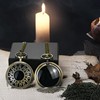 JIEXUAN Black Obsidian Scrying Mirror, Obsidian Feng Shui Mirror, Witches