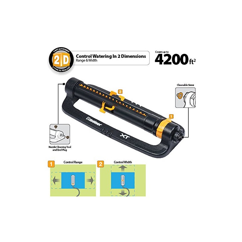 Melnor Oscillating Deluxe Turbo Oscillating Sprinkler,