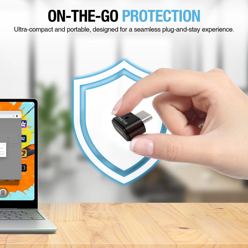 Thetis Nano-C FIDO2 Security Key Hardware Passkey Device with USB