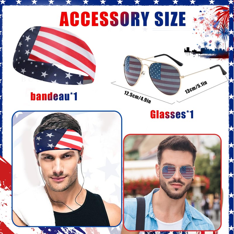 Yi-gog American Flag Coveralls for Unisex Bib Overalls Festival Jumpsuits