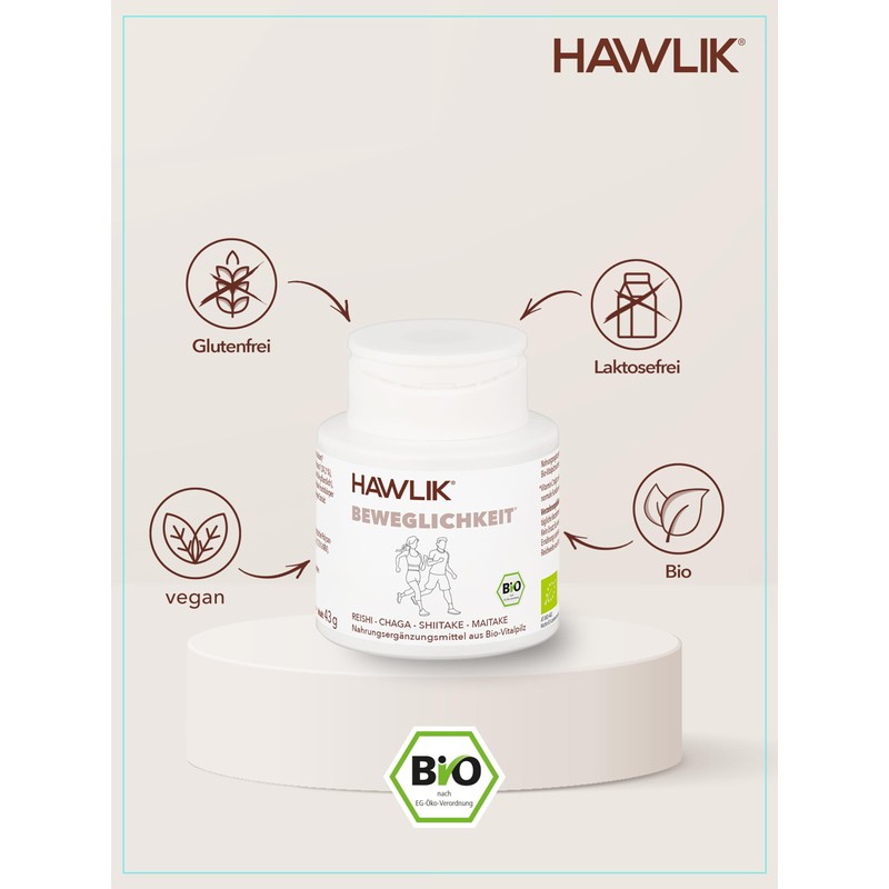 Hawlik Mobility Organic Vital Mushroom Mix Capsules