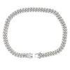 19.7in Necklace Rhombus Full Rhinestones Cool Double Layered Chain Necklace