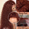 250% Density Curly Lace Front Wig Human Hair Pre Plucked