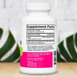 Xtravit Folic Acid Supplement – May Support Prenatal, Pregnancy, Breastfeeding, & Postnatal Wellness - Vital Supplements for Women & Men - Vegan, Non-GMO, Gluten-Free, No Fillers, 800 mcg, 60 Tablets