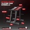 PAPABABE Adjustable Dumbbell Rack with 1 inch Plate Tree, Heavy-Duty