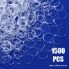 TsMADDTs Clear Rubber Bands, 1500 pcs Small Hair Rubber Bands