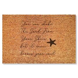 Welcome Mats Outdoor Entrance Door Mat You Can Shake The Sand from Your Shoes But It Never Leaves Your Soul Floor Rugs Indoor Doormat for Front Door Entryway Patio, 36"x24"