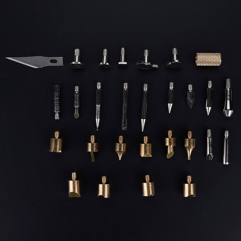 28 in 1 Wood Burning Pen Tips Set Soldering Iron