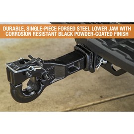 Buyers Products RM5P Receiver Mount Pintle Hook, 5 Ton Capacity, Spring-Loaded Lock Arm, Secure Hold On 2" to 3" Lunette Eyes, Towing Accessories for Trucks & Trailers
