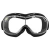 Pacific Coast Airfoil Black Goggles with Anti Fog Clear Polycarbonate