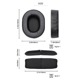 Voarmaks DC ONE-X Series Refresh Kit,Ear Pads+Headband Cushion,Compatible with David Clark DC ONE-X XA XH XP Aviation Headsets Including Ear Seals,3 Mic Covers,Soft Fabric Head Pad