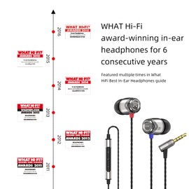 SoundMAGIC E10C Auriculares In Ear con Cable y Micrófono Auriculares Estéreo HiFi de Alta Fidelidad Auriculares Intrauditivos con Aislamiento de Ruido Graves Potentes Cable sin Enredos