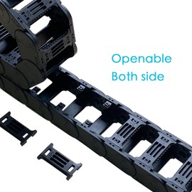 1M Drag Chain Cable Carrier Wire 25x50mm (HxW) Big Size Stable R55 Open Type for CNC Router Electronic Industrial Machine with Cable Tie