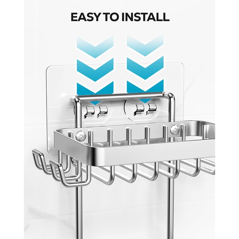 Nieifi Adhesive 2 Tier Bar Soap Holder, Stainless Steel for