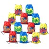 Podzly 12 Superhero Drawstring Bag Party Supplies - Superhero Party