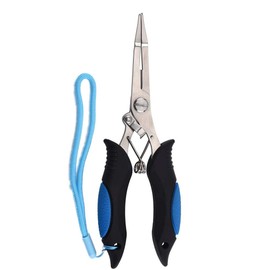Fishing Pliers Stainless Steel Multifunctional Road Sub Pliers with Lanyard and Sheath Blue